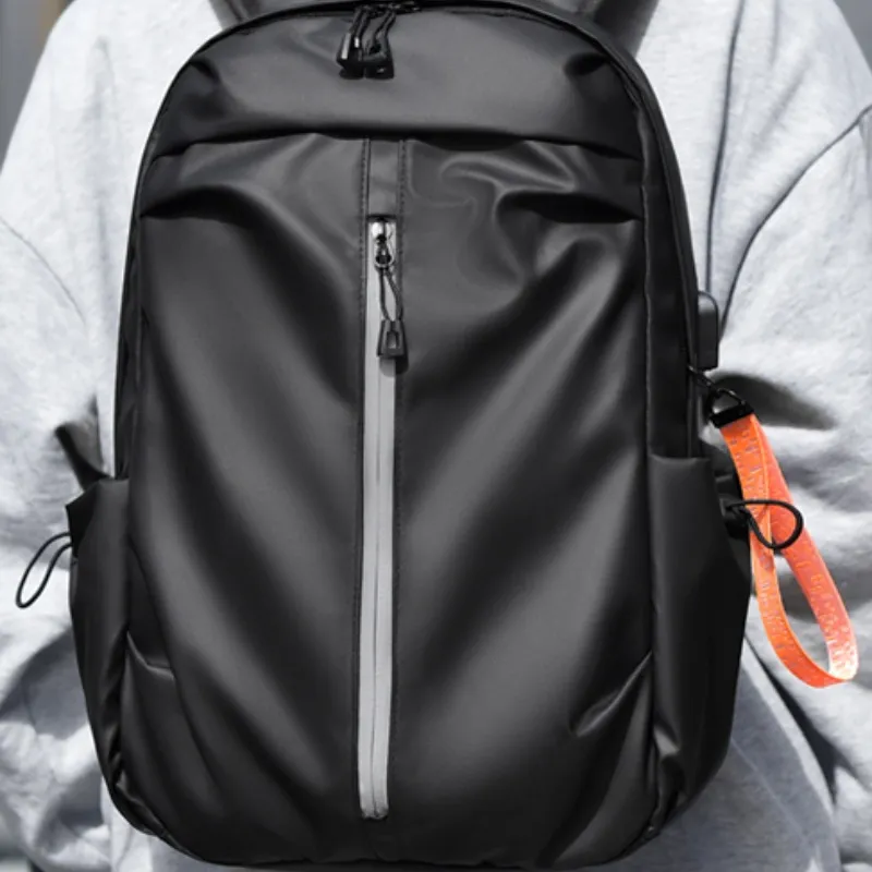 BAODIDAISHU Nylon Fabric Backpack Laptop Bag Backpack Regular Men's Gray/Black-7