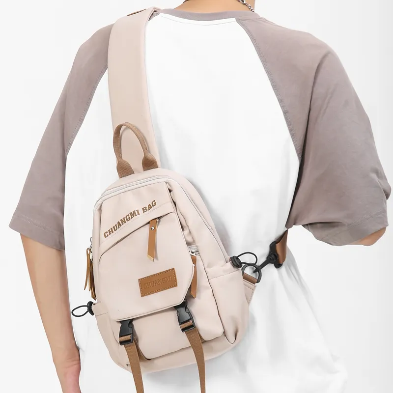 BAODIDAISHU Nylon Fabric Shoulder Bag Crossbody Bag Sling Bags Regular Unisex White Black Khaki Green-11