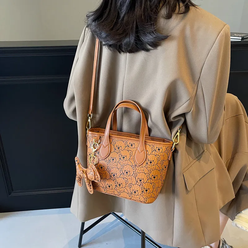 BAODIDAISHU PU Shoulder Bag Crossbody Bag Handbag Regular Women's Ecru/Brown-9