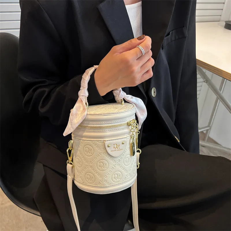 BAODIDAISHU PU Bucket Bag, Shoulder Bag, Handbag Medium Size Women's White/Black/Green/Pink-1