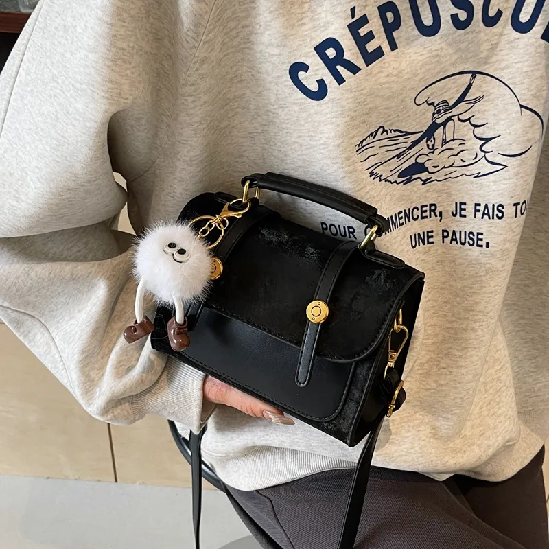 BAODIDAISHU PU Crossbody Bag Regular Women's Black Pink Khaki Ecru-22