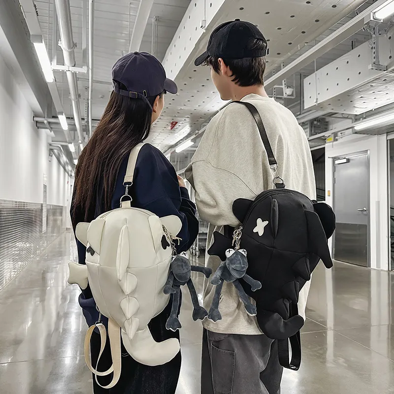 BAODIDAISHU Nylon Backpack Laptop Backpack Regular Unisex Gray/Black/White-13