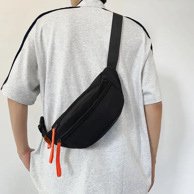 BAODIDAISHU Nylon One Shoulder Sling Bag Cell Phone Pouch Unisex Multicolor-9