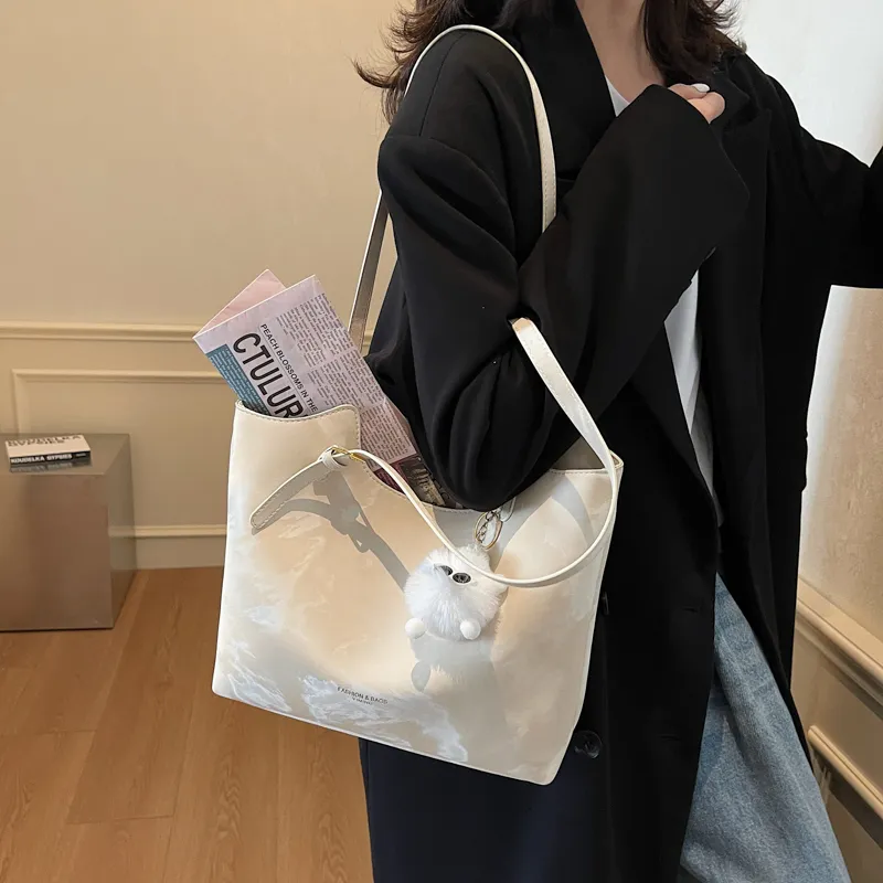 BAODIDAISHU PU Tote Bag, Shopping Bag, Shoulder Bag Regular Women's Black/Beige/Brown/Pink-8