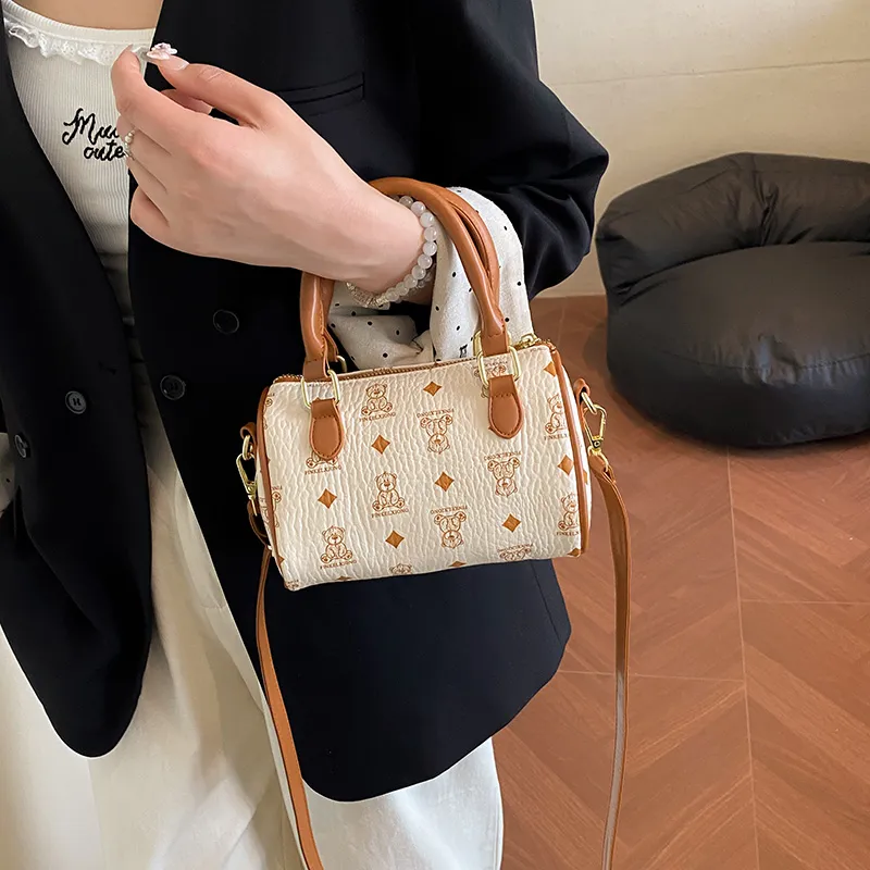 BAODIDAISHU PU Shoulder Bag, Crossbody Bag, Handbag Regular Women's Ivory/Pink/Brown/Pink-1