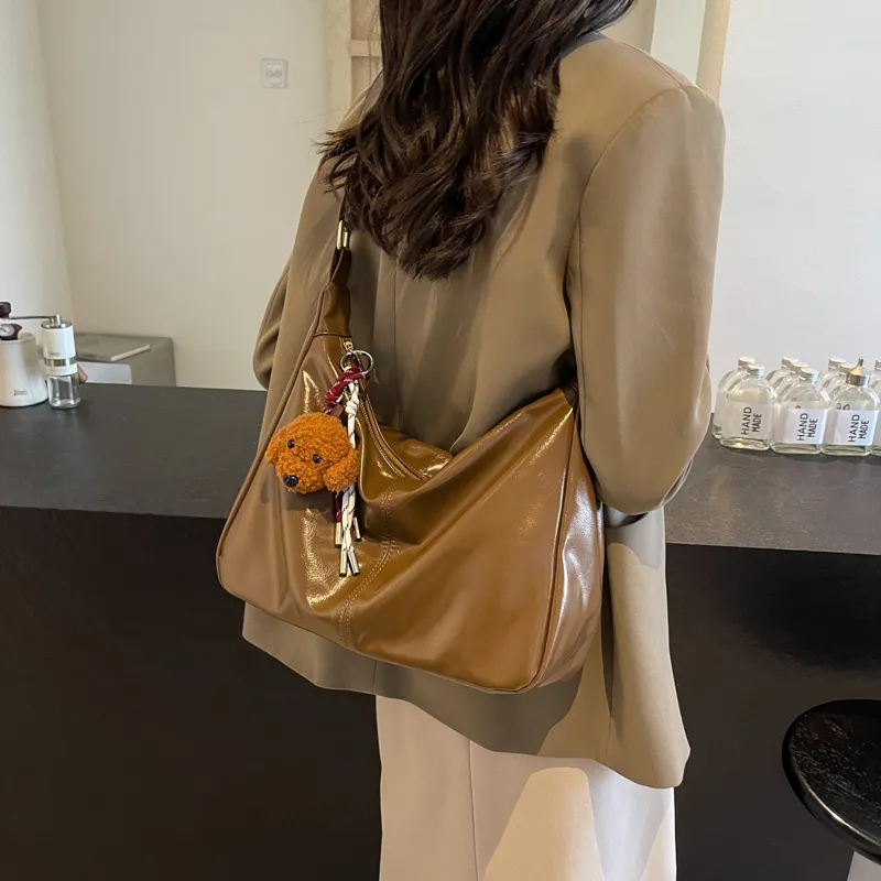BAODIDAISHU PU Tote Medium Size Women's Mud/Caramel Brown/Black/Coffee-2