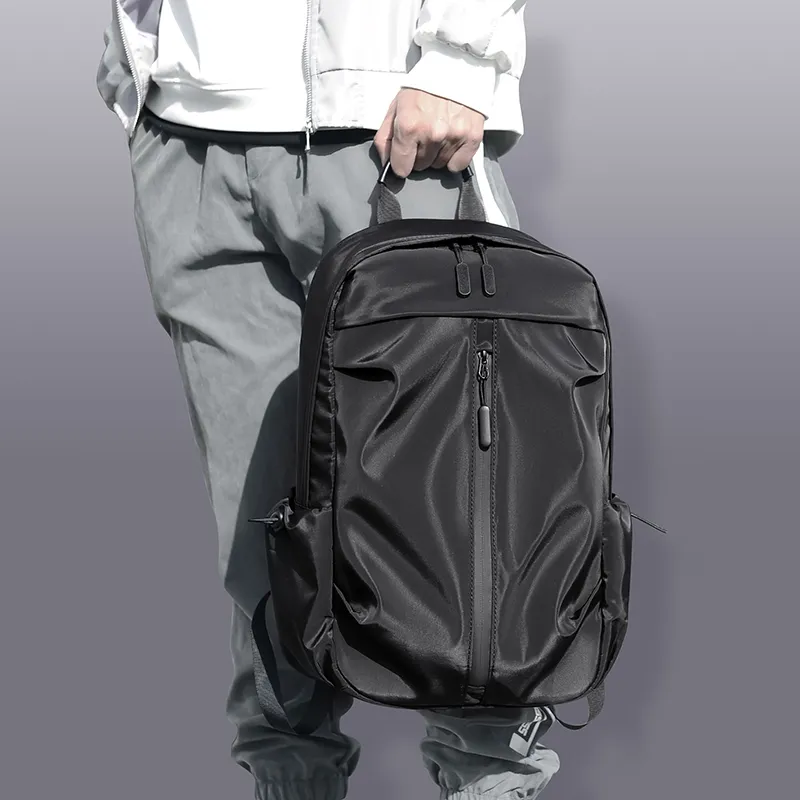 BAODIDAISHU Nylon Fabric Backpacks Men's Gray/Black/Blue-10