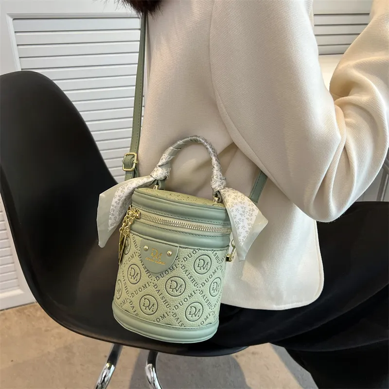 BAODIDAISHU PU Bucket Bag, Shoulder Bag, Handbag Medium Size Women's White/Black/Green/Pink-12