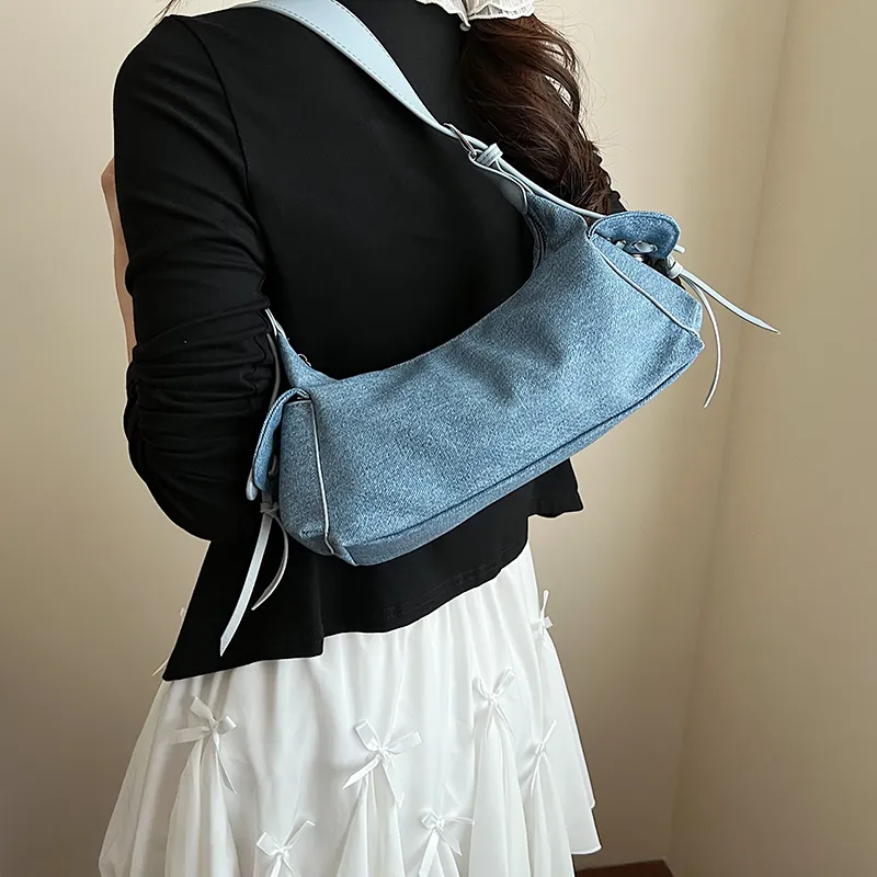 BAODIDAISHU PU Shoulder Bag Regular Women's White/Silver/Blue/Yellow/Red/Black/Denim Blue-41
