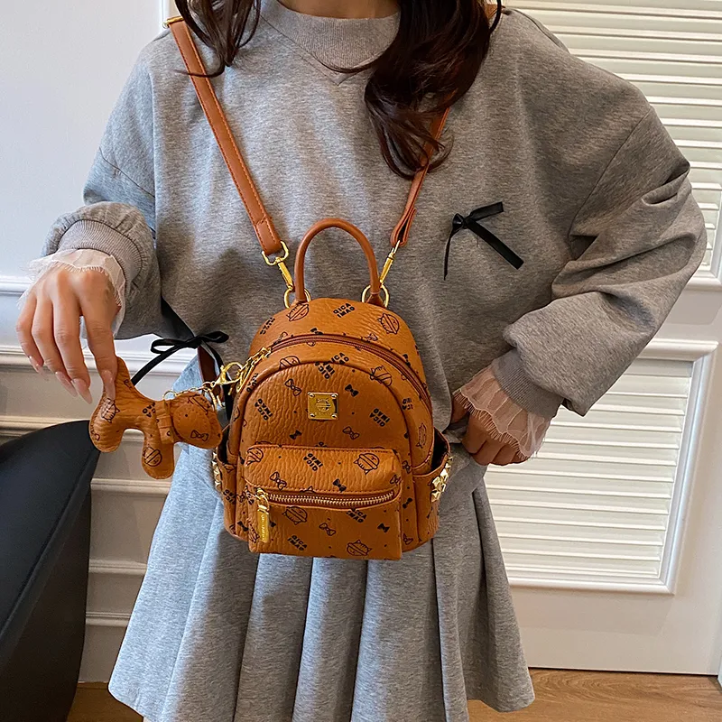BAODIDAISHU PU Mini Backpack Women's Ecru/Brown/Pink/Beige/Yellow-8