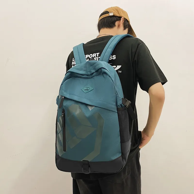 BAODIDAISHU Nylon Backpack Large Size Men's Gray/Black/Green-10