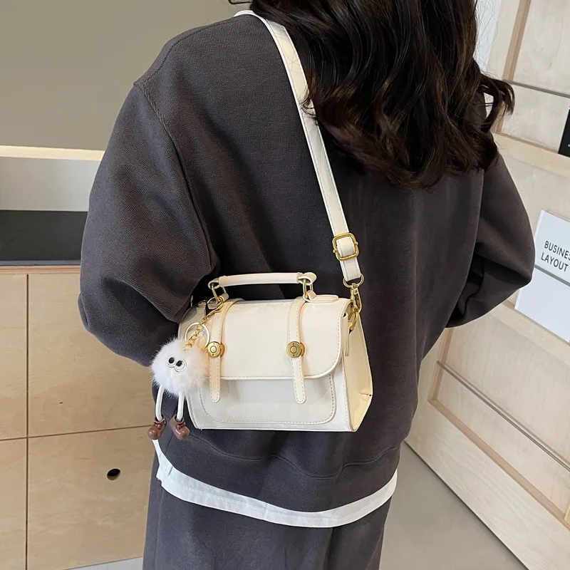BAODIDAISHU PU Crossbody Bag Regular Women's Black Pink Khaki Ecru-1