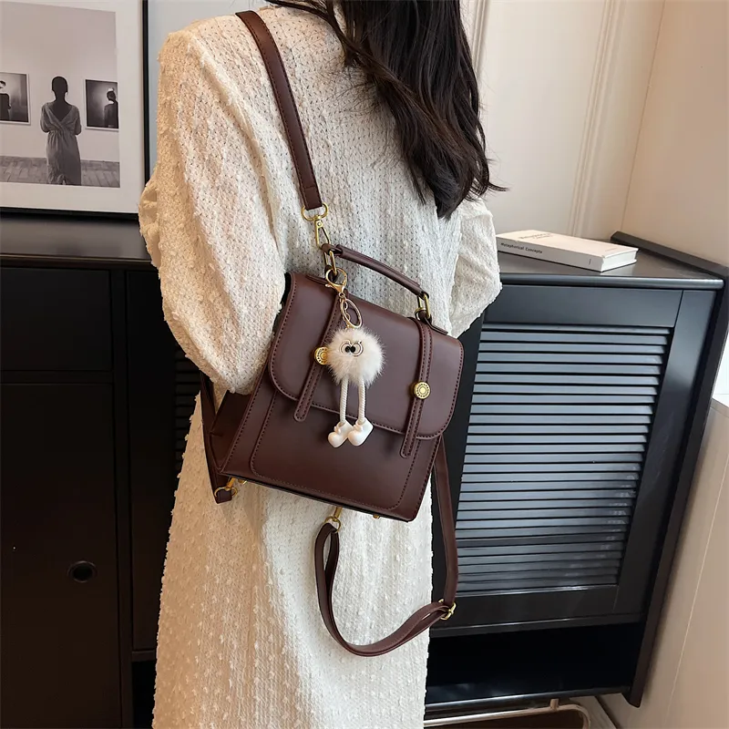 BAODIDAISHU PU Backpack Medium Size Women's Ecru/Silver/Black/Khaki/Coffee-31