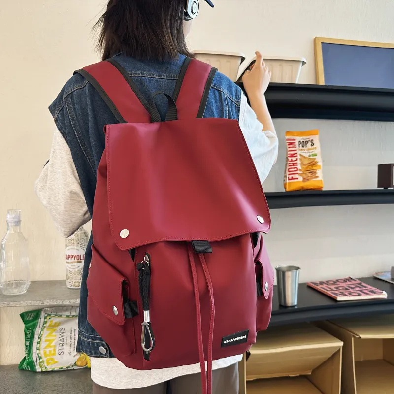 BAODIDAISHU Oxford Backpack Unisex Gray, Black, Red, Green-10