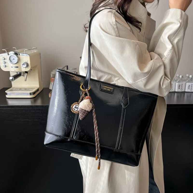 BAODIDAISHU PU Tote Bag Shopping Bag Shoulder Bags Women's Khaki Black/Red/Coffee-11