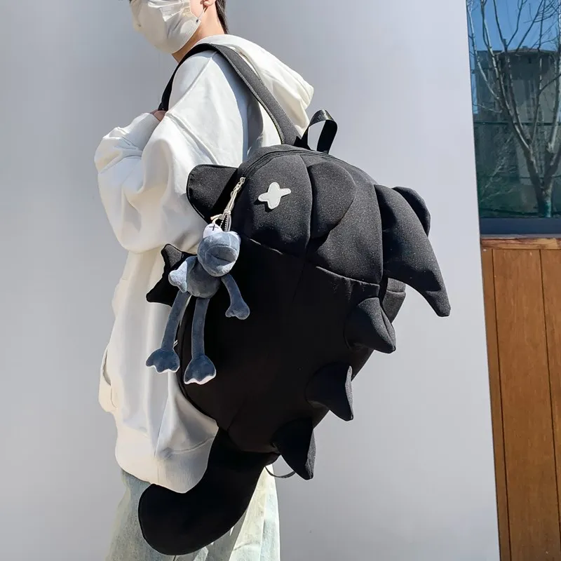 BAODIDAISHU Nylon Backpack Laptop Backpack Regular Unisex Gray/Black/White-17