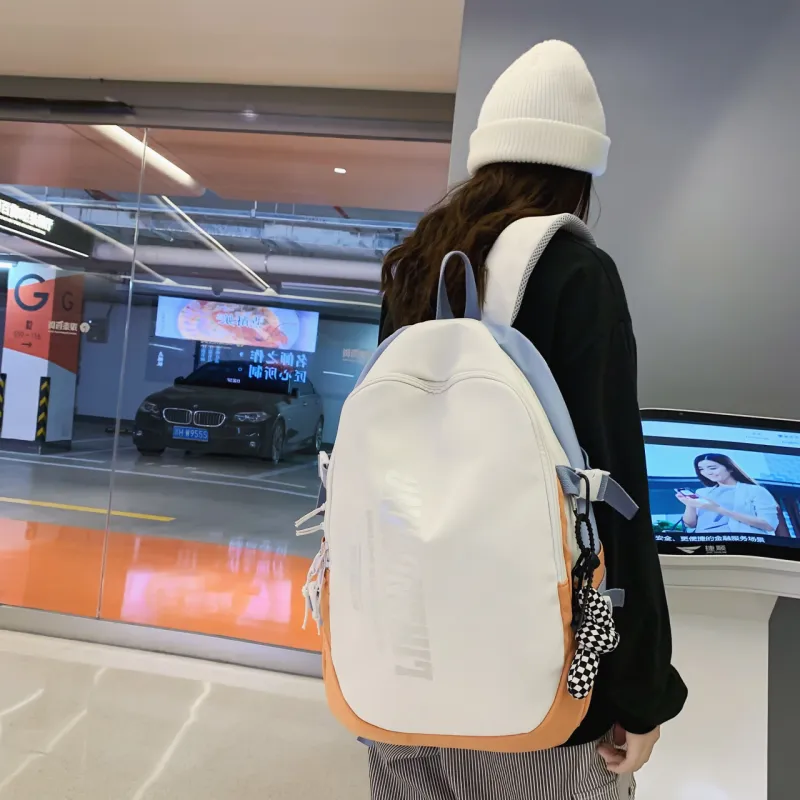 HCXK Nylon Backpack Unisex Black/Gray/Blue/Purple/Orange-9