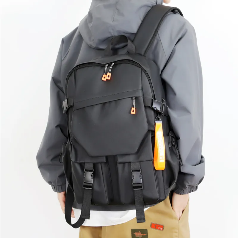 BAODIDAISHU Water Resistant Membrana Dermalis Backpacks Unisex Black/Gray/Dark Gray/Red/Dark Blue-7
