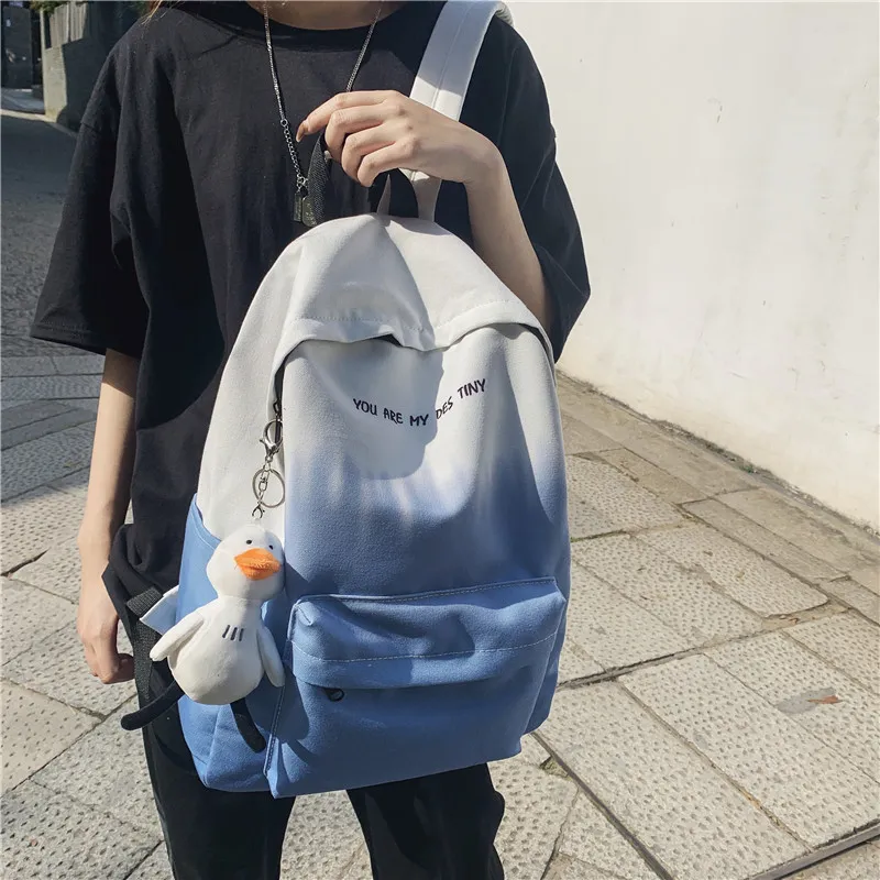 BAODIDAISHU Canvas Backpack Regular Unisex Gray/Khaki/Green/Blue-13