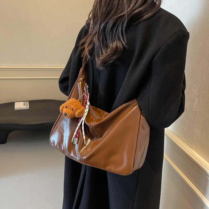 BAODIDAISHU PU Tote Medium Size Women's Mud/Caramel Brown/Black/Coffee-8