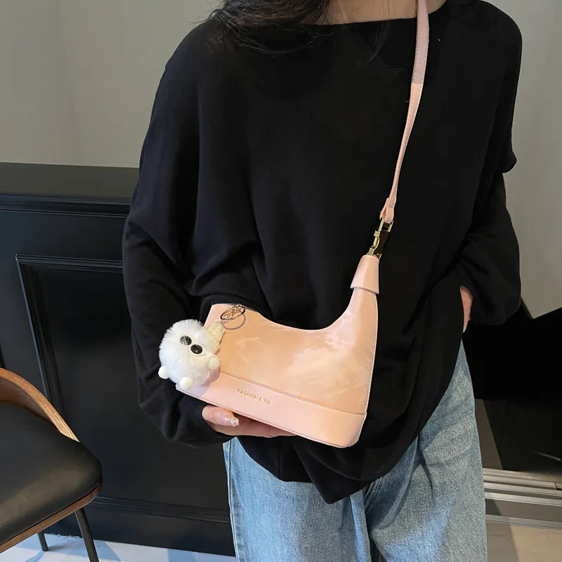 BAODIDAISHU PU Handbags Shoulder Bag Crossbody Bag Regular Women's Ecru/Black/Brown/Pink-22