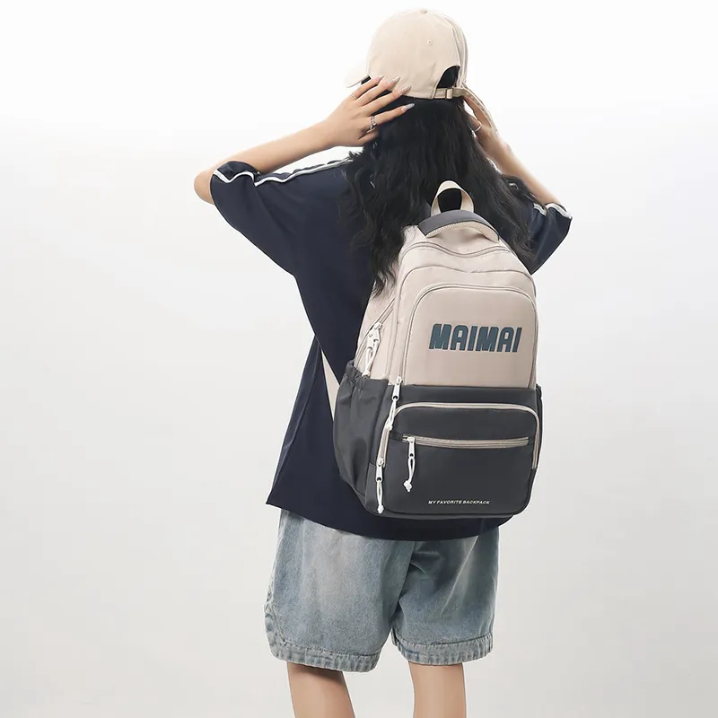 BAODIDAISHU Nylon Backpack Laptop Bag Backpack Regular Unisex Multicolor-3