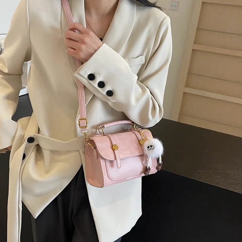 BAODIDAISHU PU Crossbody Bag Regular Women's Black Pink Khaki Ecru-14