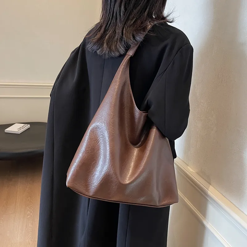 BAODIDAISHU PU Shoulder Bag Tote Regular Women's Black/Brown/Coffee-14