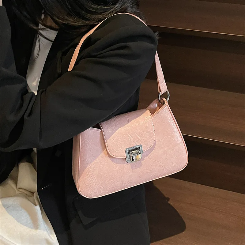 BAODIDAISHU PU Underarm Shoulder Bag Regular Women's White/Black/Yellow/Pink-20