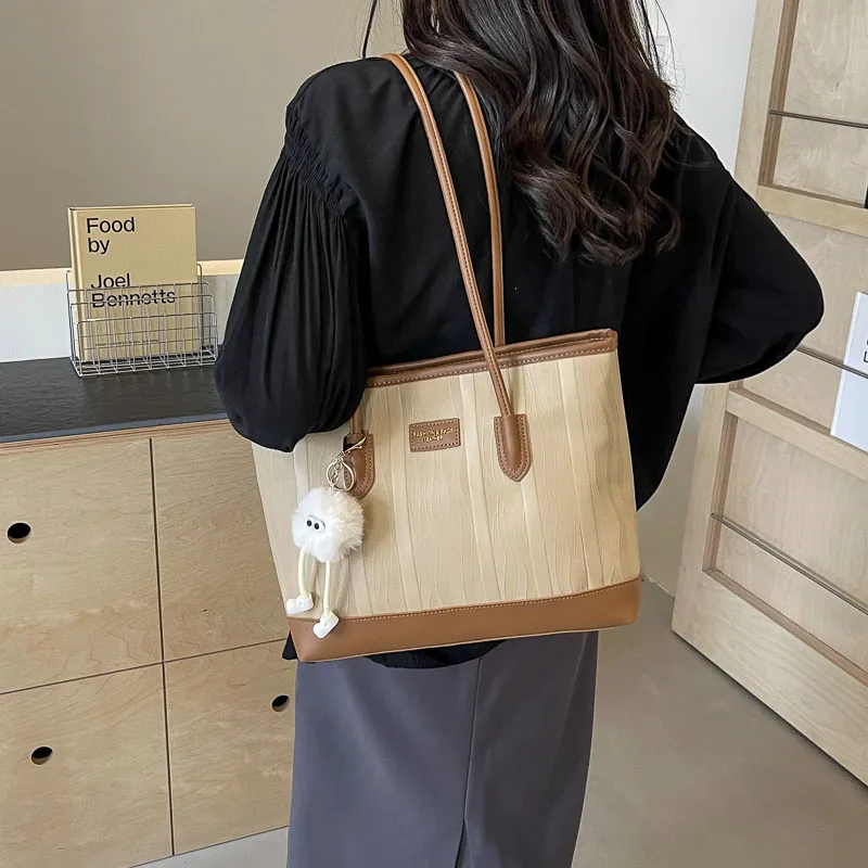 BAODIDAISHU PU Shoulder Bag Tote Handbag Women's White/Pink/Black/Khaki-23