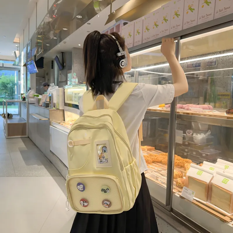 BAODIDAISHU Nylon And PVC Backpack Regular Unisex Multicolor-12