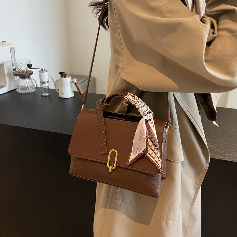 BAODIDAISHU PU Shoulder Bag Crossbody Bag Medium Size Women's Coffee & Khaki/White & Brown/Black/Coffee-20