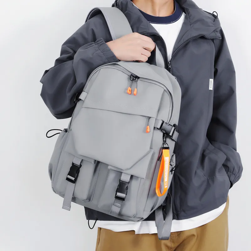 BAODIDAISHU Water Resistant Membrana Dermalis Backpacks Unisex Black/Gray/Dark Gray/Red/Dark Blue-11