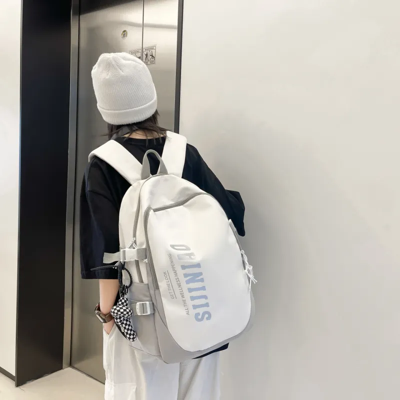 BAODIDAISHU Nylon Backpack Unisex Black/Blue/Violet/Orange/Gray-13