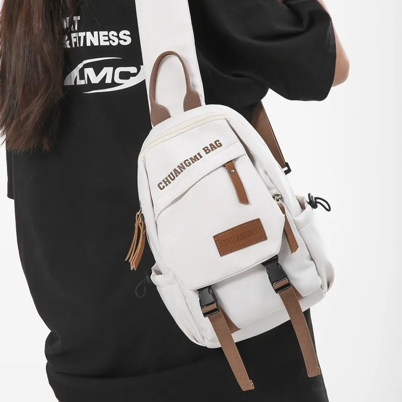 BAODIDAISHU Nylon Fabric Shoulder Bag Crossbody Bag Sling Bags Regular Unisex White Black Khaki Green-1