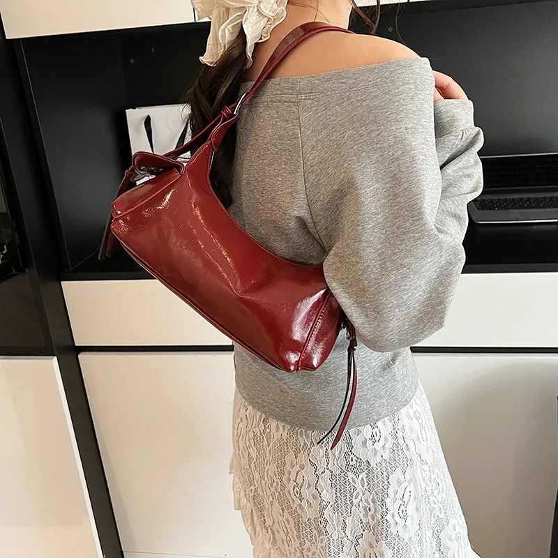 BAODIDAISHU PU Shoulder Bag Regular Women's White/Silver/Blue/Yellow/Red/Black/Denim Blue-29