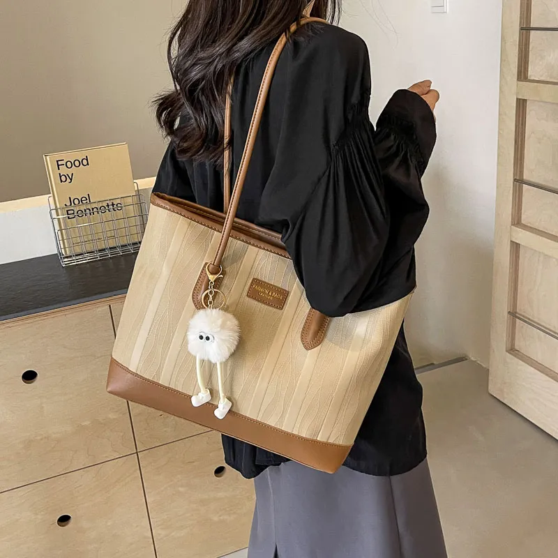 BAODIDAISHU PU Shoulder Bag Tote Handbag Women's White/Pink/Black/Khaki-19