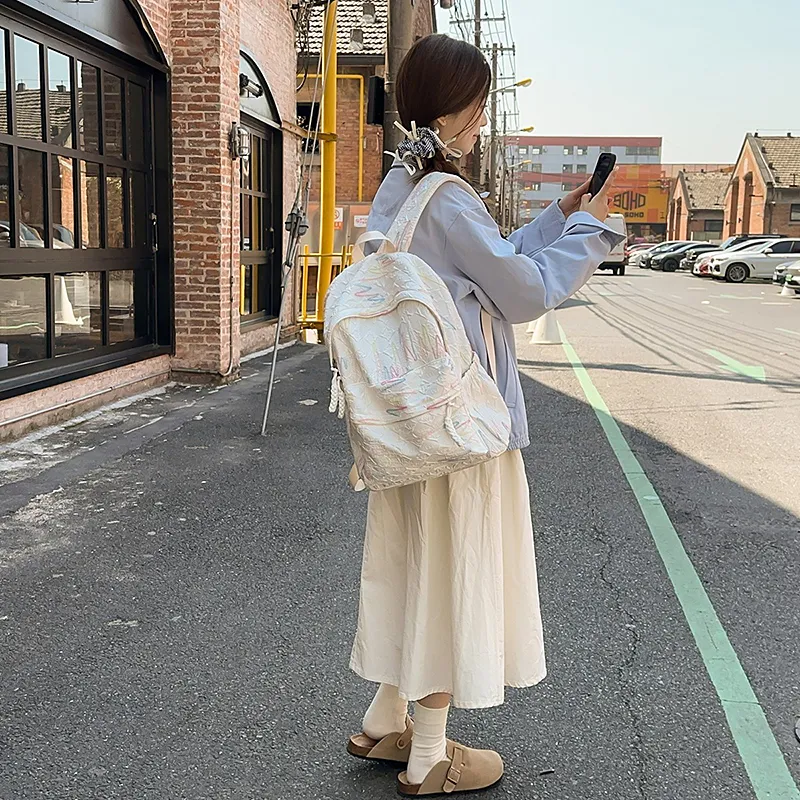 BAODIDAISHU Nylon Backpack Women's Multicolor-6