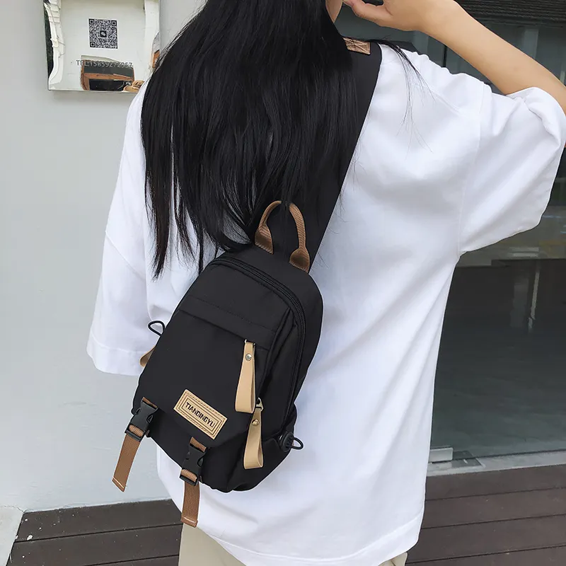 BAODIDAISHU Nylon Crossbody Bags Sling Bags Regular Unisex White/Black/Khaki/Green-5