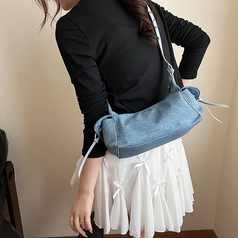 BAODIDAISHU PU Shoulder Bag Regular Women's White/Silver/Blue/Yellow/Red/Black/Denim Blue-45
