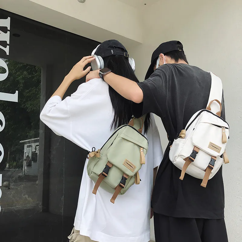 BAODIDAISHU Nylon Crossbody Bags Sling Bags Regular Unisex White/Black/Khaki/Green-2