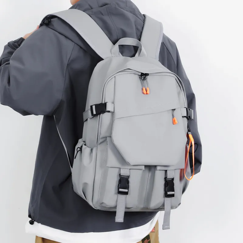 BAODIDAISHU Water Resistant Membrana Dermalis Backpacks Unisex Black/Gray/Dark Gray/Red/Dark Blue-13