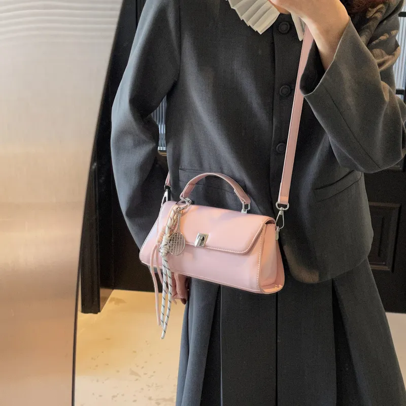 BAODIDAISHU Pu Compact Handbag, Shoulder Bag, Crossbody Bag Women's Ecru/Brown/Coffee/Black-23