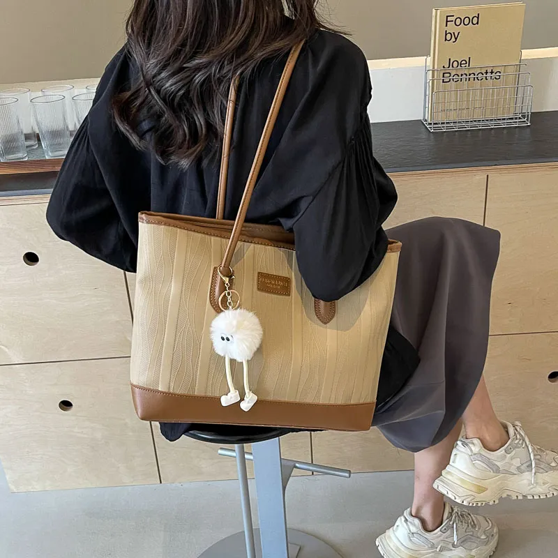 BAODIDAISHU PU Shoulder Bag Tote Handbag Women's White/Pink/Black/Khaki-20