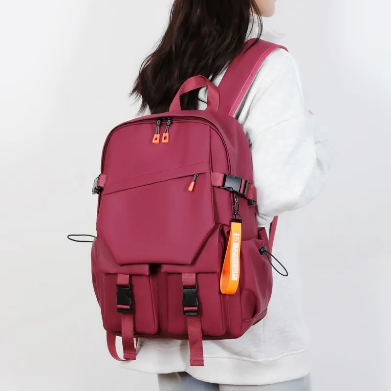 BAODIDAISHU Water Resistant Membrana Dermalis Backpacks Unisex Black/Gray/Dark Gray/Red/Dark Blue-23