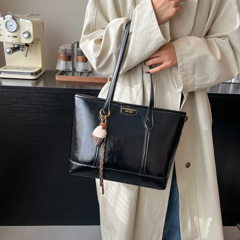 BAODIDAISHU PU Tote Bag Shopping Bag Shoulder Bags Women's Khaki Black/Red/Coffee-10
