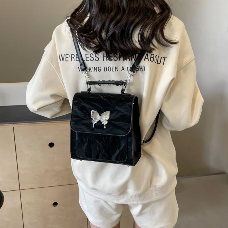 BAODIDAISHU Pu Backpack Regular Women's Blue White Pink Green Black Gray-13