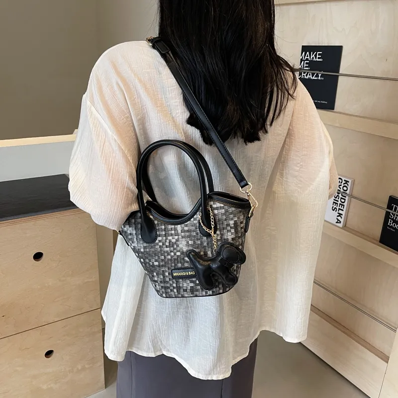 BAODIDAISHU PU Shoulder Bag Crossbody Bag Handbag Regular Women's White & Blue/Black/Blue-6