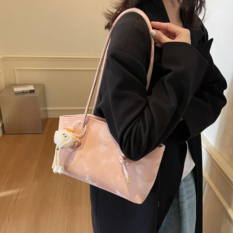 BAODIDAISHU PU Crossbody Shoulder Bags Women's Ecru/Pink/Black/Brown-6