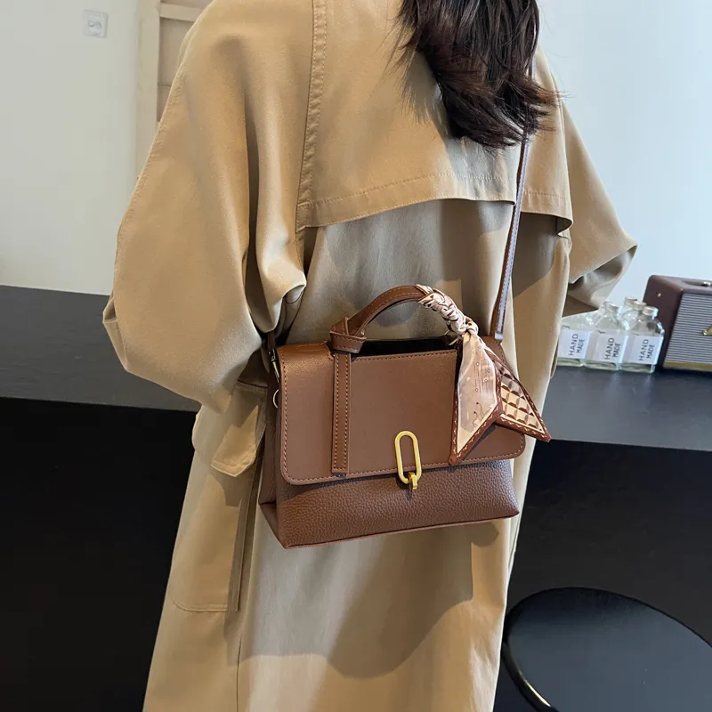 BAODIDAISHU PU Shoulder Bag Crossbody Bag Medium Size Women's Coffee & Khaki/White & Brown/Black/Coffee-21